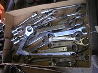 BOX OF MISC WRENCHES