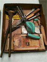 Box of large old toenail clippers vintage cake