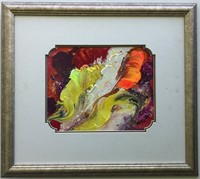 “Flaming"13,5"x15,5" Original Painting - Antanenka
