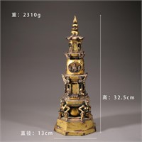 Bronze gilt pagoda in Qing Dynasty or before