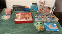1 LOT ASSORTED TOYS INCLUDING WOODEN PUZZLES FOR