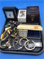 Tray of Used Watches & Other Time Piieces