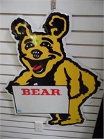 METAL "BEAR" ADVERTISING SIGN - LOCAL PICK-UP ONLY