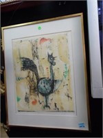 FRAMED & MATTED LITHOGRAPH - PENCIL SIGNED & NUMBE