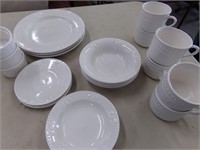 White dishes set of 8