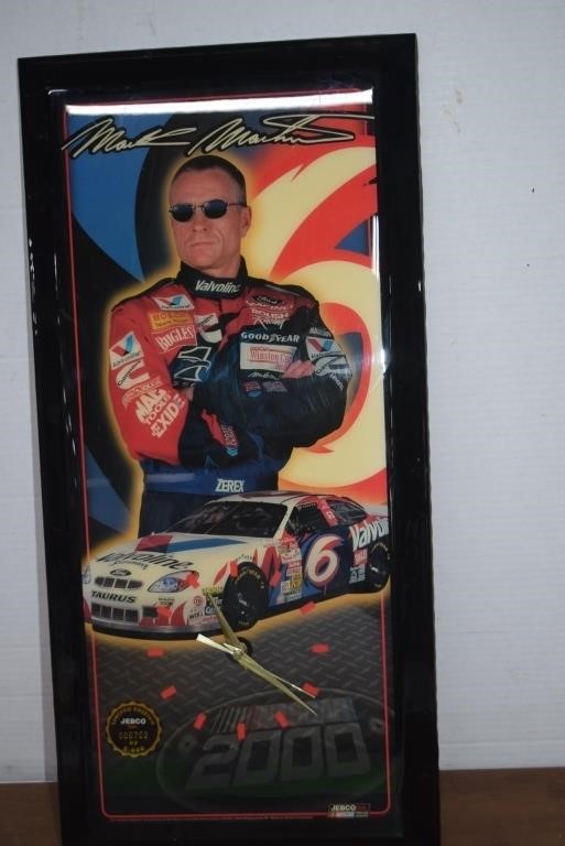 Mark Martins, L.E. Nascar Clock,Works, 23x11"