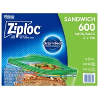 4-Pk Ziploc Brand Sandwich Bags, 150-count