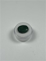 Brazilian Emerald oval cut and faceted gemstone