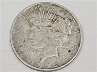 1922 D Peace Silver Dollar