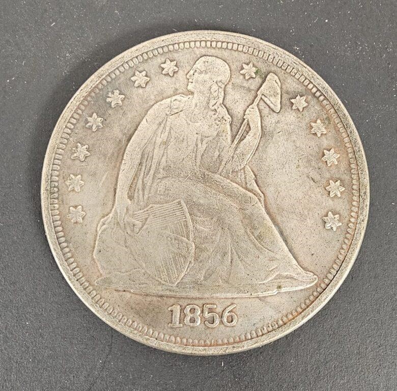 1856 Seated Liberty Silver Dollar