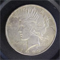 US Coins 1922 Peace Silver Dollar, circulated