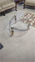 GLASS TABLE 35" DIAMETER X 15" TALL