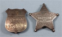 (2) Vintage Western Style Badges