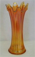 N's Thin Rib 12 1/2" midsize vase - marigold