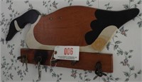 Wooden Figural Canada goose wall hanging