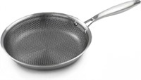 11.8 Inch Honeycomb Surface Wok pan with Lid