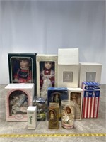 Assortment of dolls including Avon, porcelain