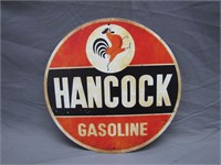 New Old Stock Hancock Gasoline Metal Wall Sign