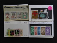Worldwide Stamps on dealer cards, mostly catalog v
