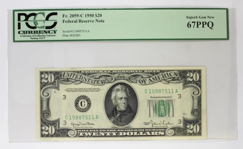 1950 $20 FR-2059 FEDERAL RESERVE NOTE