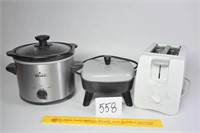 Small Rival Crockpot, Electric Toastmaster,