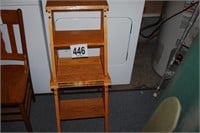 WOODEN CHAIR THAT CONVERTS INTO A LADDER