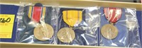 3 WWII Medals