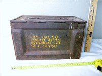 Vtg Steel Ammo Box