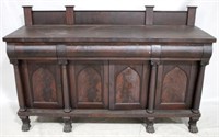 Period Empire paw foot sideboard