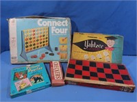 Vintage Games-Connect Four, Checker, Yahtzee,