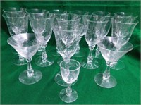 15 Roxbury stemware glasses