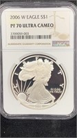 2006-W NGC PF70 Ultra Cameo Silver Proof Eagle