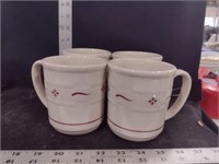 Four Longaberger Pottery Mugs