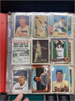 Red Album of Baseball Cards-Mix, Vintage-1980's?