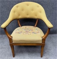 Upholstered Side Chair with Midcentury Design