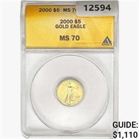 2000 $5 1/10oz. American Gold Eagle ANACS MS70
