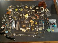 Large collection of vintage and antique jewelry