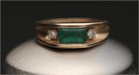14K Gold & Emerald Ring 2.91g