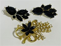 Vintage brooch earrings jewelry