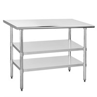 24x48 Stainless Steel Table with 2 Shelves