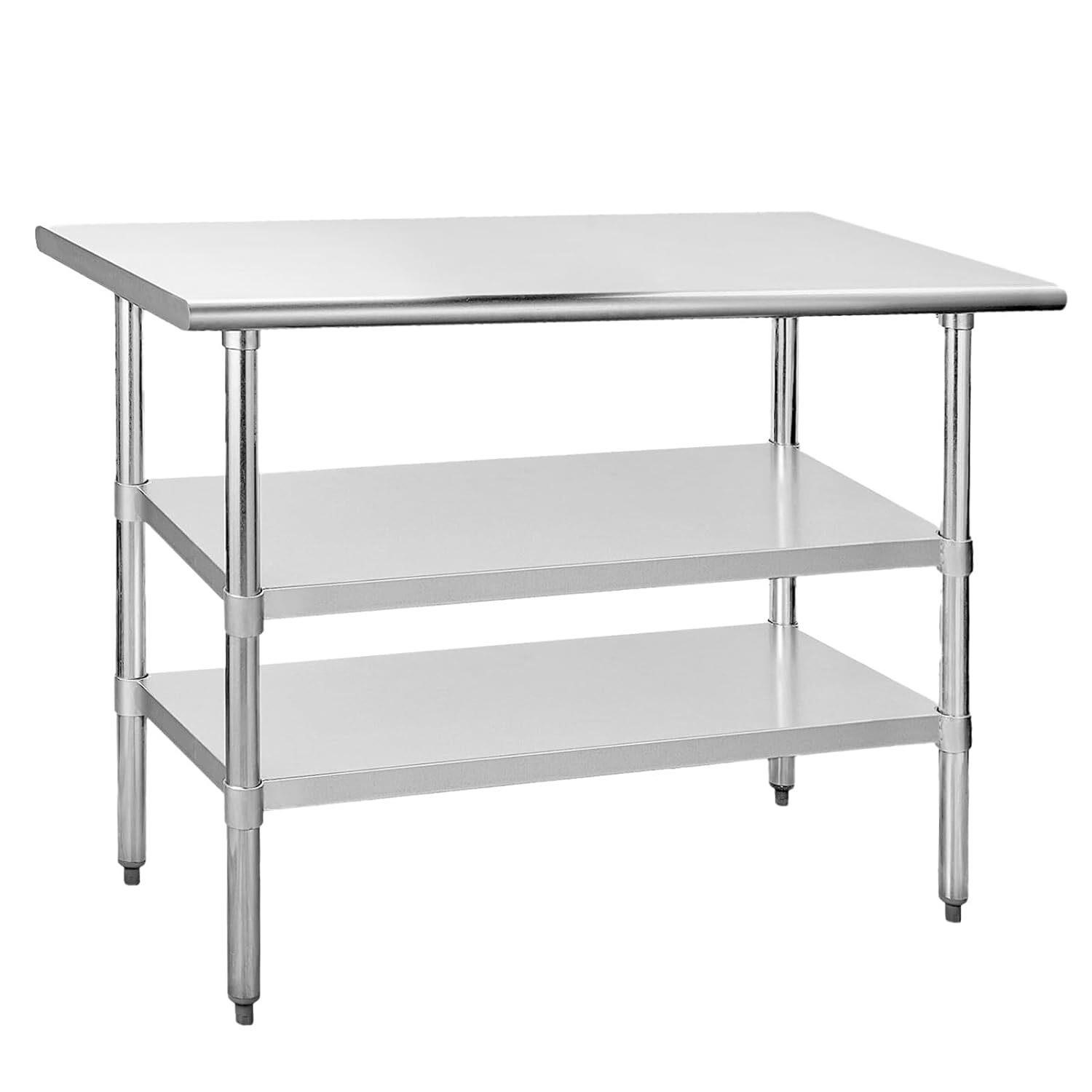 24x48 Stainless Steel Table with 2 Shelves