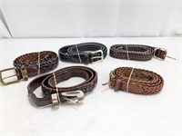 (5) Braided Leather Belts