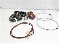 Leather Belts w/ Metal Embellishments & More