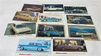 12 Vintage 1950s 60s Car Postcards Studebaker Plym