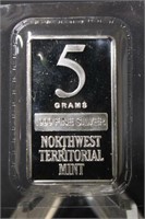 5 Gram .999 Pure Silver Bar