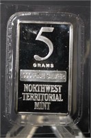 5 Gram .999 Pure Silver Bar