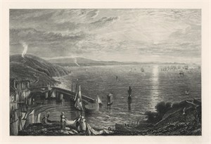 J. M. W. Turner "Torbay from Brixham Quay" engravi