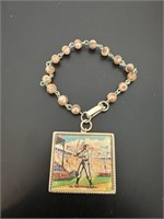 1950’s Dime store baseball reflection bracelet
