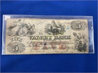 1855 $5 VALLEY BANK