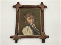 Framed Girl Portrait Fulton Canvas DH